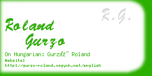 roland gurzo business card